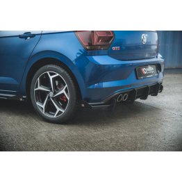 Накладки сплиттеры боковые на задний бампер на Volkswagen Polo VI GTI